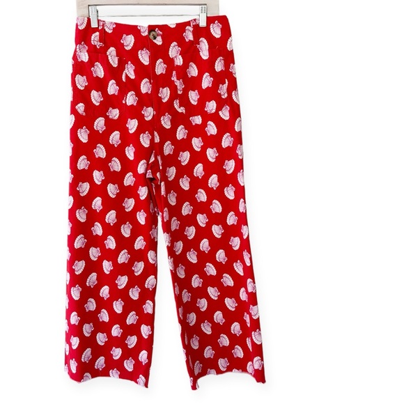 Anthropologie | Maeve • The Colette Red Sea Shell Pants - Picture 2 of 15